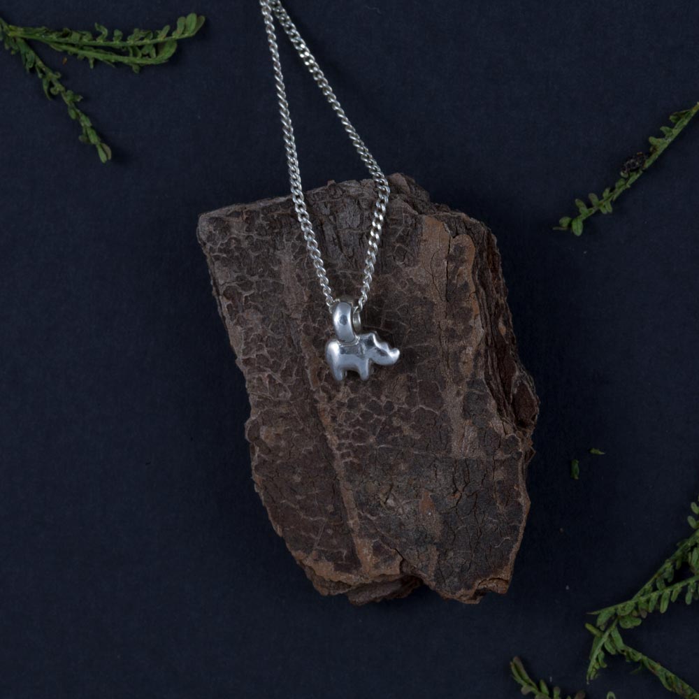 Rhino Necklace for Girls Cute Animal Necklace Adorable Origami Necklace Rhino Silver Origami Necklace Rhino Necklace for Women 925 Sterling Silver Plated Jewellery /& Necklace